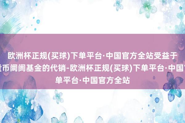 欧洲杯正规(买球)下单平台·中国官方全站受益于低风险货币阛阓基金的代销-欧洲杯正规(买球)下单平台·中国官方全站