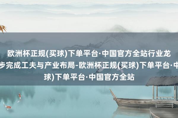 欧洲杯正规(买球)下单平台·中国官方全站行业龙头企业已初步完成工夫与产业布局-欧洲杯正规(买球)下单平台·中国官方全站