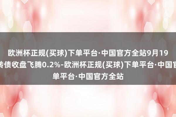 欧洲杯正规(买球)下单平台·中国官方全站9月19日华阳转债收盘飞腾0.2%-欧洲杯正规(买球)下单平台·中国官方全站